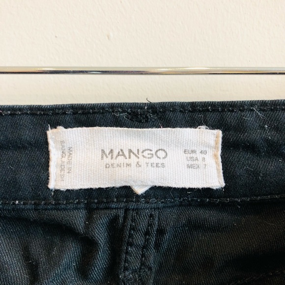 Mango Black Denim Paty Skinny Stretchy Jeans Women’s Pants USA 8 - Picture 4 of 6
